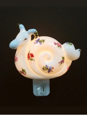 Porcelain Snail Night Light with Gift Box
